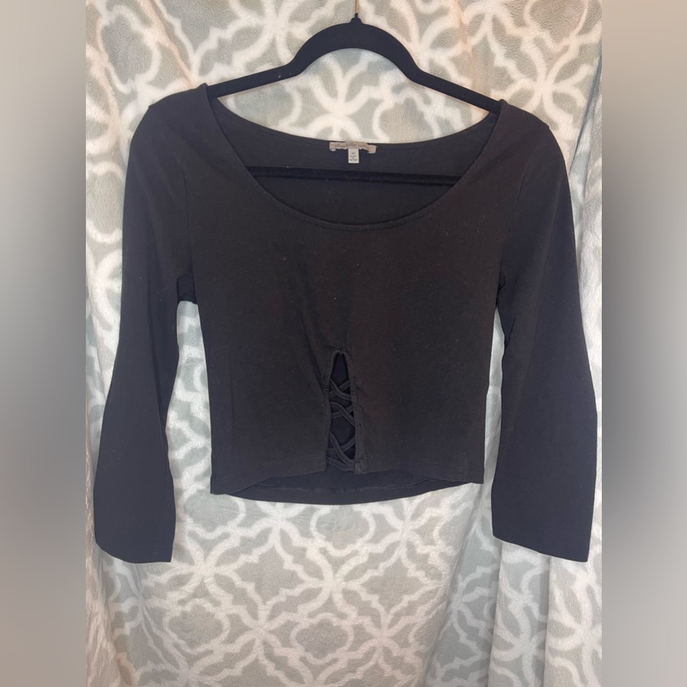 Black Charlotte Russe crop top